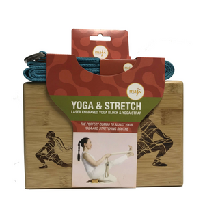 Bamboo Yoga Block & Strap Combo