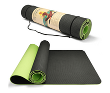 Load image into Gallery viewer, Reversible Color Yoga Mat with Carrying Strap